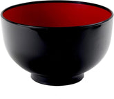 JapanBargain 2045, Japanese Soup Bowl, 38 fl.oz, Plastic Bowl for Ramen, Udon, Pho, Rice, and Cereal, Microwave & Dishwasher Safe, Black and Red Color, Made in Japan