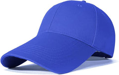 4.33" Extra Long Bill Baseball Cap - 100% Cotton Men Women Plain Adjustable Hat