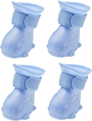 POPETPOP 4pcs Dog Rain Boots Slip Puppy Rain Shoes Outdoor Dog Boots for Winter