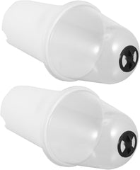 POPETPOP Stuffy Planting Container Set 2 Pack Plastic Round Flower Pots with Lid Outdoor Planter Boxes