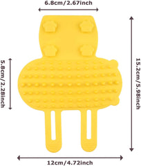 4 PCS Cat Self Groomer, Silicone Cat Brush Combs, Soft Cat Face Scratcher Rubber Cat Massager for Indoor Cats, Cat Corner Scratcher, Cat Scratching Board Pet Supplies, Green and Yellow