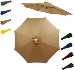 6.5/8/9/10FT Market Parasol Replacement Top Cover, Cantilever Parasol Canopy, Table Umbrella Replacement Fabric For Outdoor Patio Garden