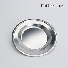 Coffee Cups Set, Stainless Steel Espresso Cup with Saucer and Spoon, Tea Cup and Saucer Set, Coffee Mugs Drinkware for Latte, Cappuccino, Milk, Tea