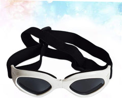 Angoily 2pcs Pet for Dogs and Cats Uv Protective Sunglasses Straps for Comfort and Ventilated Design for Outdoor Activities White