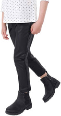 Mayoral Synthetic Leather Leggings for Girls Black