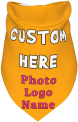 Custom Pet Scarf Dog Bandana, Personalized Triangle Bib Suitable for Pets Add Your Own Photo Logo Text, Navy
