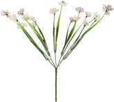 Artificial Outdoor Flowers Plastic Plants with 5 Stems Lifelike Fake Spring Grass for Garden Porch Yard Wedding Decoration(Yellow)