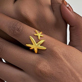 Bold Gold Statement Ring for Women Dainty Beachy Summer Jewelry Stackable Ring Vacation Accessories Party Jewelry Gifts for Her