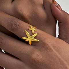 Bold Gold Statement Ring for Women Dainty Beachy Summer Jewelry Stackable Ring Vacation Accessories Party Jewelry Gifts for Her
