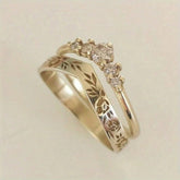 Vintage Elegant Ring Stack Set for Women Wedding Party Jewelry