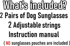 G010 Dog pet Costume Aviator Sunglasses for Medium Breeds 20-40 lbs (Black)