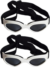 Angoily 2pcs Pet for Dogs and Cats Uv Protective Sunglasses Straps for Comfort and Ventilated Design for Outdoor Activities White