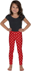 STARCOVE Red White Polka Dot Kids Leggings (2T-7), Christmas Leggings for Girls Yoga Pants Printed Print Cute Graphic