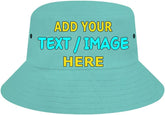 Custom Sun Bucket Hats for Women Men Personalized Wide Brim Fisherman Cap for Fishing Beach Foldable Travel Hat