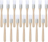 GSHLLO 20 Pcs Small Paint Brushes Craft Painting Brushes Natural Bristle Paint Brushes Wood Stain Brushes Wooden Paintbrushes Wall Painting Tools with Wood Handle