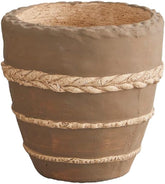 47th & Main Cement Home Decor Pot Planter for Succulents and Flowers, Large, Braided