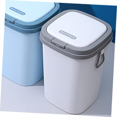 Decorative Waste Basket Modern Small Trash Can for Kitchen Bathroom Office Storage Bin Narrow Lid Press Action for Home Decor