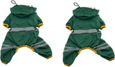DOITOOL 3pcs PVC Dog Raincoat Breathable Pet Rain Jacket for Small to Dogs and Puppies Dark Green Single-Layer Design Comfortable Fit Elastic Legs and Cuffs