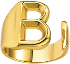 Gold Initial Rings For Women Name Ring Bubble Letter Rings For Women Christmas Birthday Gift For Friends