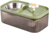 Cat Water Fountain, Cat Water Fountain Automatic Water Bowl Feeding & Watering Pet Water Dispenser Dog Drinking Fountain Waterer for Cat Dog
