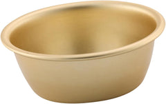 Ciieeo Korean Style Rice Wine Bowl Set 3-Piece Golden Aluminum Soup Bowls for Warm and Cool Drinks for Korean Cuisine and Outdoor Dining