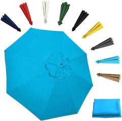6.5ft 7.5ft 8ft 9ft 10ft Patio Umbrella Replacement Canopy, Outdoor Table Market Umbrella Top, Sun Umbrella Canopy Replacement Cloth 6 Ribs 8 Ribs(Dark Green,6ribs/2m(6.5ft))