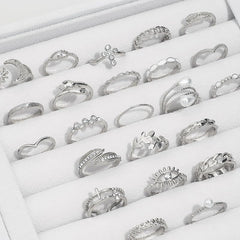 Gold Stackable Rings for Women Non Tarnish Jewelry Set Bold Statement Chain Ring Stacking Set Trendy Thick Band Accessories for Everyday Wear Gift Ideas