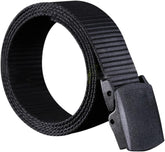 BESTYASH Airport Friendly Mens Casual Canvas Belt with Automatic Plastic Buckle Lightweight Nylon Webbing Moisture Wicking Matte Finish Suitable for Outdoor Military Jeans and Business