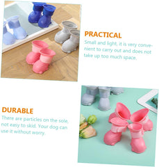 BESPORTBLE 4pcs Dog Rain Boots Outdoor Pet Footwear for Dogs Breathable and Non- Design Medium for Rainy Days and Outdoor Adventures