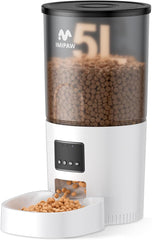 Automatic Cat Feeder - 3L Pet Dry Food Dispenser with Timed Programmable Portion Control, Dual Power Backup, Easy Set Up, 10 Meals Per Day for Cats and Puppies, Black(Remote Not Supported)