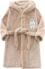 Boys Soft Fleece Girls 𝗣a𝗷amas 𝗦leep𝚠ear Flannel Warm Hooded Towel Kids 𝐁ath𝗿obe Girls Tops Boys Toddler Clothes