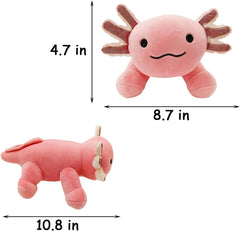 1Pcs Axolotl Plush Toys,10.8 Inch Lovely Soft Stuffed Pillow Dolls Toy Home Decoration for Kids Toddler Adult, Cute and Cuddly Axolotl Stuffed Animal Figure Gifts Christmas Halloween Birthday(Blue)