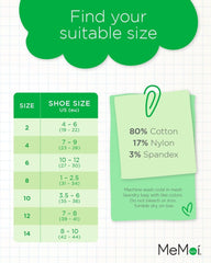 MeMoi Kids' Basic Cotton Blend Crew Socks