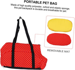 GANAZONO 1pc Portable Pet Backpack for Dogs Breathable Travel Shoulder Bag Red Large for Hiking and Outdoor Adventures Easy to Carry and Comfortable for Pets
