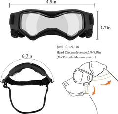2Pcs Small Breed Dog Sunglasses,Stylish Anti-UV Dog Goggles with Soft Frames for Cats and Puppies for Outdoor Activities, Riding, and Driving with Secure Elastic Straps
