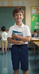 INGEAR Boys Cargo Jogger Pants, Elastic Waist, Zipper Pockets, Casual School Trousers