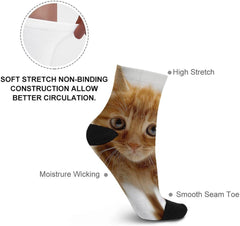 11.8 Inch Ankle Socks Stretch Out A Hand Socks for Women Men Low Cut Thin Sock Soft Moisture-Wicking Sock for Running Sports