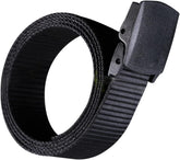 Canvas Web Belt for Men Lightweight Nylon Automatic Buckle Belt Airport-friendly Moisture-wicking for Casual and Outdoor Use Military Pants Jeans and More Black