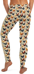 Chicken Print Farm Leggings – Cozy, Fun & Stretchy