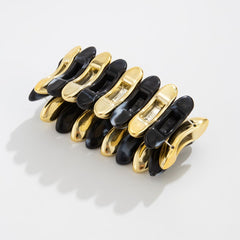 Gold Bangle Bracelets Resin Dyed Wide Face Cuff Bold Fashion Jewelry Stylish Layered Wristwear