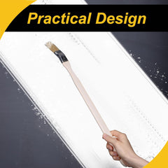 5" Paint Brush 0.5" Width Soft Nylon Bristle with Wood Handle for Wall, Cabinets, Fences Yellow 12 Pcs