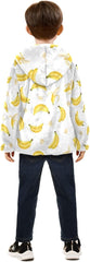 CHIFIGNO Yellow Banana Banana White Kids Zip up Jacket Fleece Outerwear Jackets for Fall Winter 3T