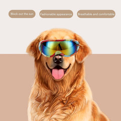 RiToEasysports Dog Sunglasses, Dog Goggles Pet Glasses Eye UV Protection Winproof for Dogs Eyes Protection Red Lens