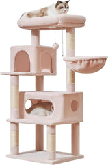 Taoqimiao Cat Tree,38.5-Inch Cat Tower for Indoor Cats,Suitable for Kittens with Luxurious cat condo with Adjustable Baskets and Luxurious Perch MS029SG Smoky Gray