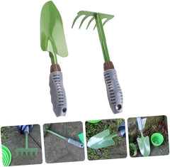 1set Gardening Hand Tools Ergonomic Rake and Shovel for Garden Tasks for Indoor Bonsai and Outdoor Planting