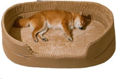 Fluffy Dog Bed - Large Cozy Pet Bed for Dogs and Cats | Custom Kennel Mat & Sofa Basket for Small Pets | Winter Blanket Included(Coffee,40x30cm)