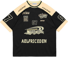 Aelfric Eden 90s Oversized T Shirts Unisex Grahpic Jersey Printed Casual Tees Streetwear Vintage Summer Top Tshirt