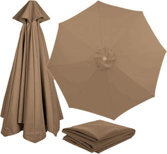 Outdoor Parasol Fabric Replacement, 2.7m 3.0m Garden Parasol Canopy Cover Replacement Parasol Canopy 9ft Outdoor Umbrella Replacement Top Replacement Cloth for patio umbrella 6 Ribs 8 Ribs