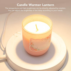 Candle Warmer Lamp Electric Candle Warmer for Jar Candles Dimmable Electronic Candle Lamp Lantern with Stepless Dimmer Switch for Bedroom Bedside Decoration CN 220V(Black)