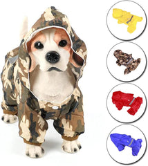 Raincoat for Dogs Waterproof Dog Rain Jacket Outdoor Yellow Dog Raincoat for Four Seasons Small Large Dogs Cats Hooded Rain Coat Waterproof Jackets L